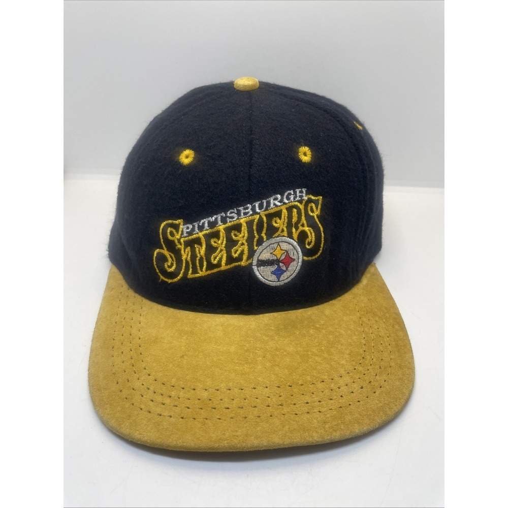 Vintage‎ Pittsburgh Steelers NFL Pro Line Adjustable Hat Suede Cap Made USA